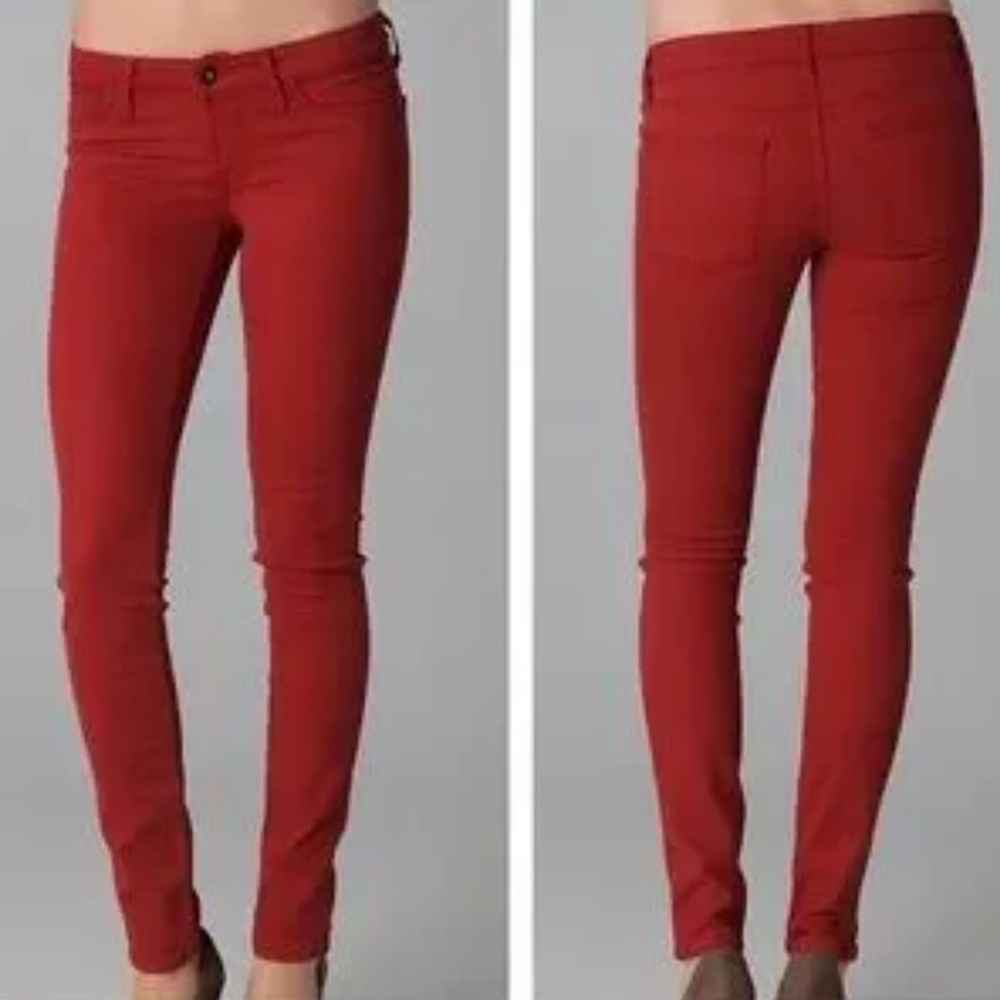 Massimo Dutti  Women's Red Jeans 97% cotton